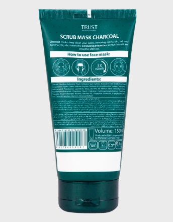 ماسک لایه‌بردار زغال تراست TRUST Charcoal Scrub Mask